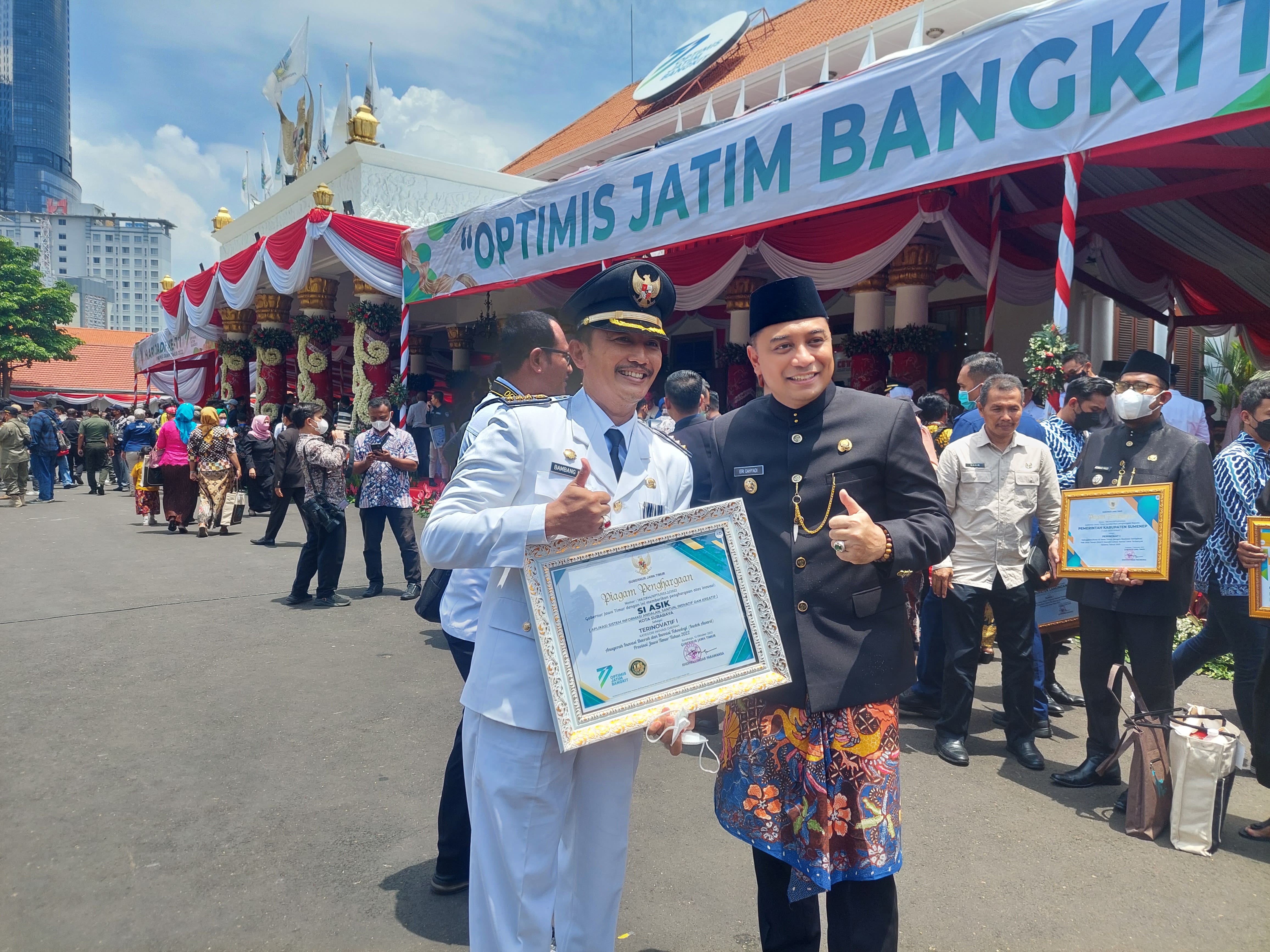 APLIKASI SI ASIK KECAMATAN ASEMROWO WAKILI KOTA SURABAYA RAIH TERINOVATIF 1 PADA INOTEK AWARD 2022